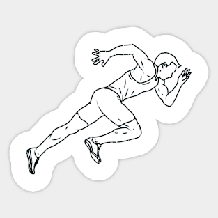 running sketch Sticker